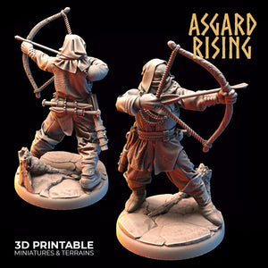 3D Printed Asgard Rising Bandit Deserters Bow Modular Warband 28mm - 32mm - Charming Terrain
