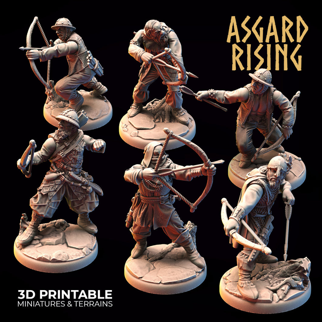 3D Printed Asgard Rising Bandit Deserters Bow Modular Warband 28mm - 32mm - Charming Terrain