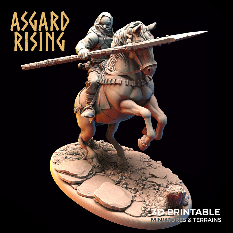 3D Printed Asgard Rising Bandit Riders Deserters Modular Warband 28mm - 32mm - Charming Terrain