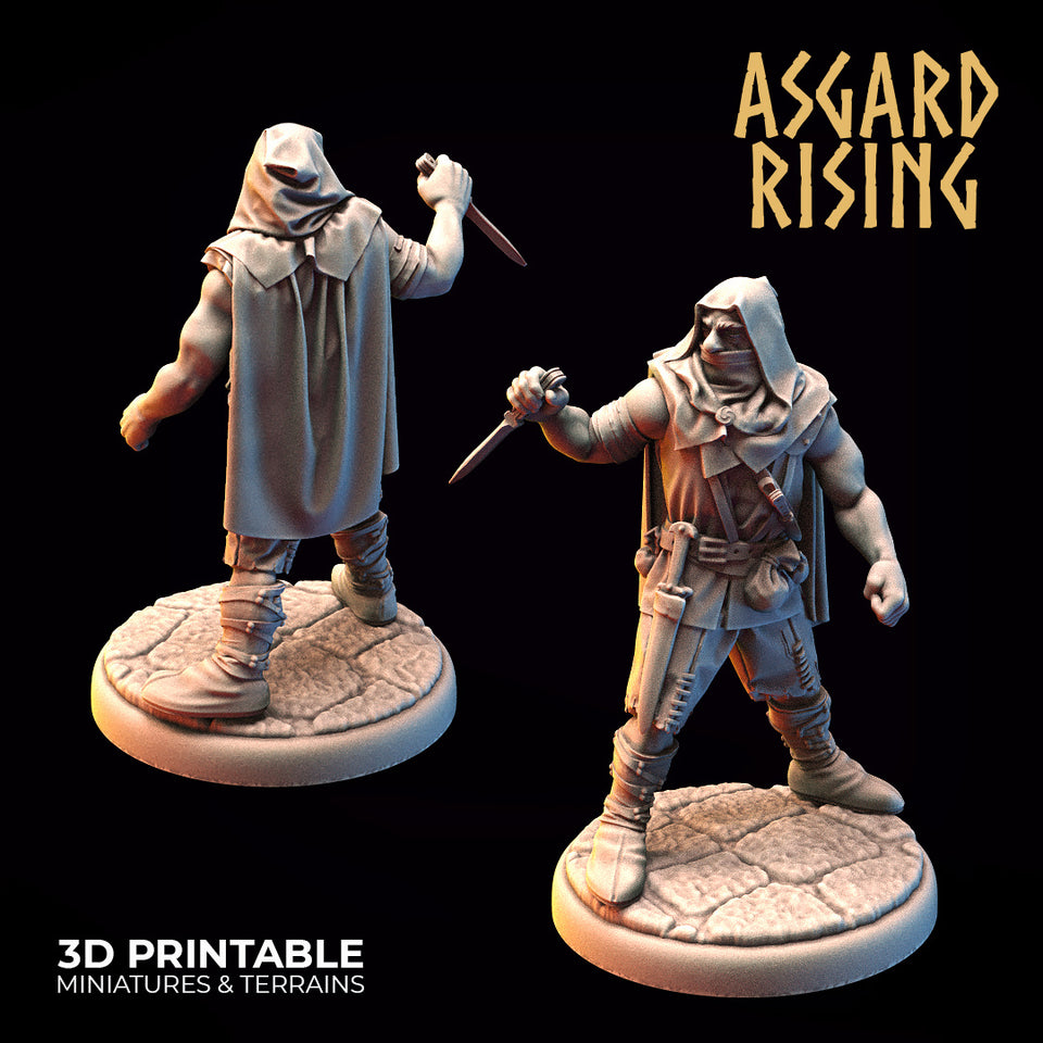 3D Printed Asgard Rising Bandit Rogues Modular Warband 28mm - 32mm Ragnarok D&D - Charming Terrain
