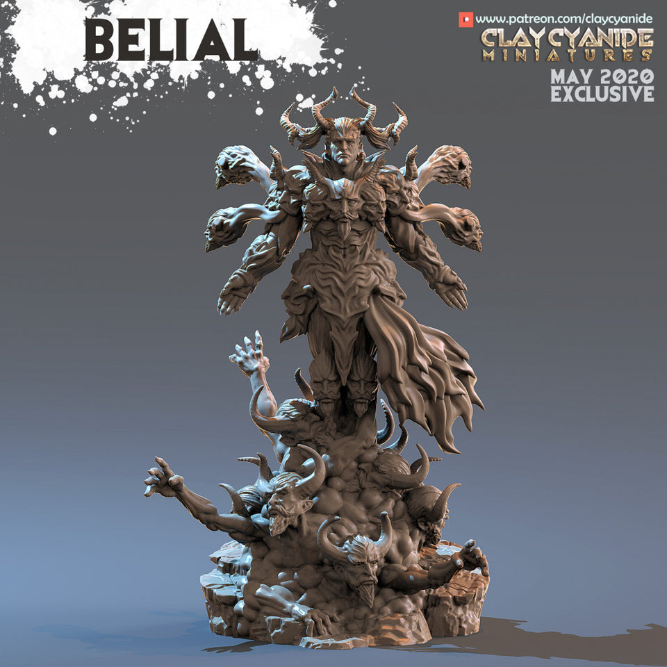 3D Printed Clay Cyanide Belial Angels VS Demons Ragnarok D&D