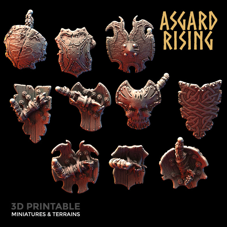 3D Printed Asgard Rising Draugr - Undead Skeleton Barrow Guards Set 28mm - 32mm