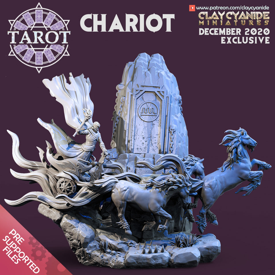 3D Printed Clay Cyanide The Chariot Tarot Ragnarok D&D