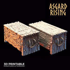3D Printed Asgard Rising Chests Set 28mm - 32mm Ragnarok D&D
