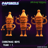 3D Printed Papsikels Cyberpunk Sci-Fi Christmas Boys Team 1 - 28mm 32mm