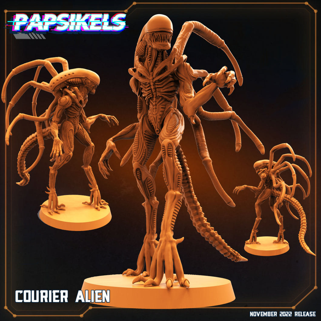 3D Printed Papsikels Cyberpunk Sci-Fi Courier Alien - 28mm 32mm