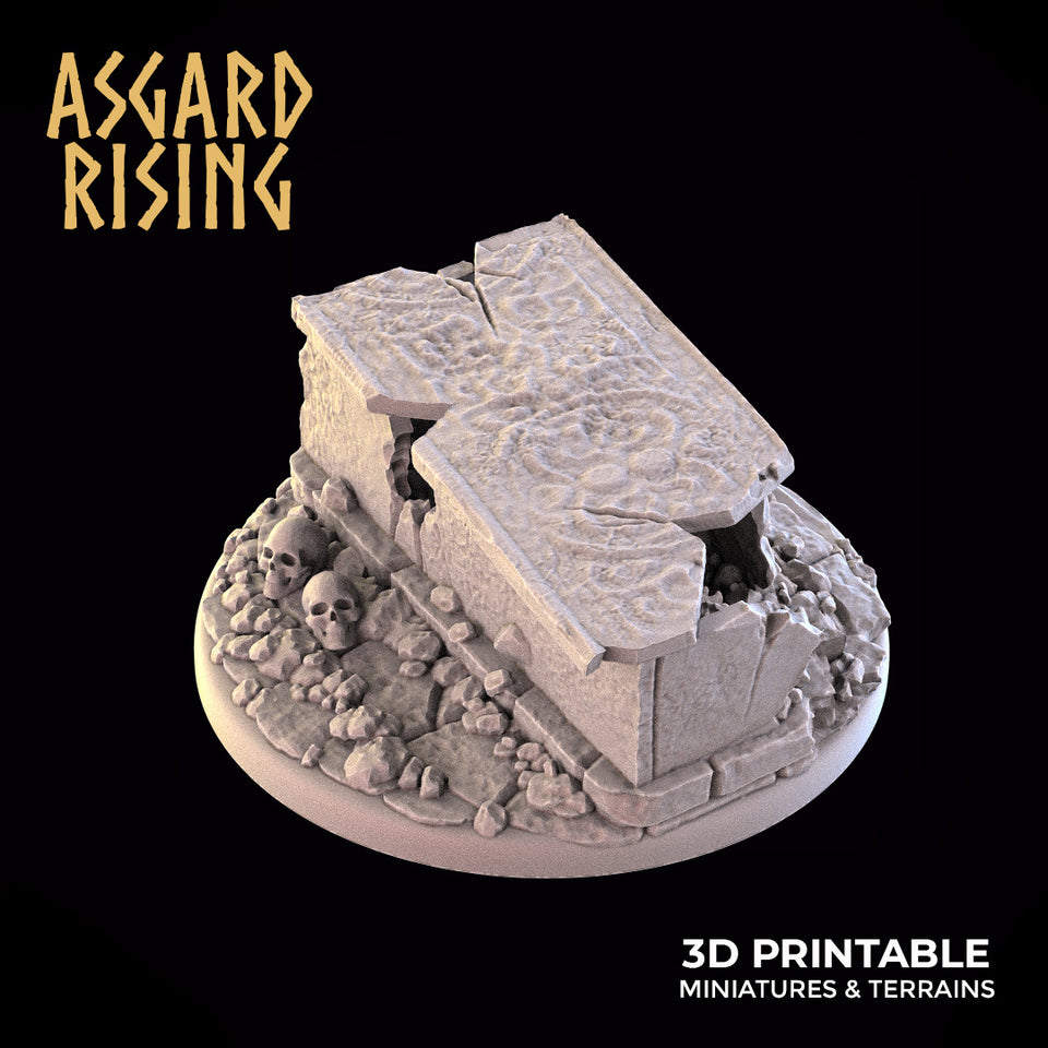 3D Printed Asgard Rising Shattered Crushed Tomb 28 32mm D&D