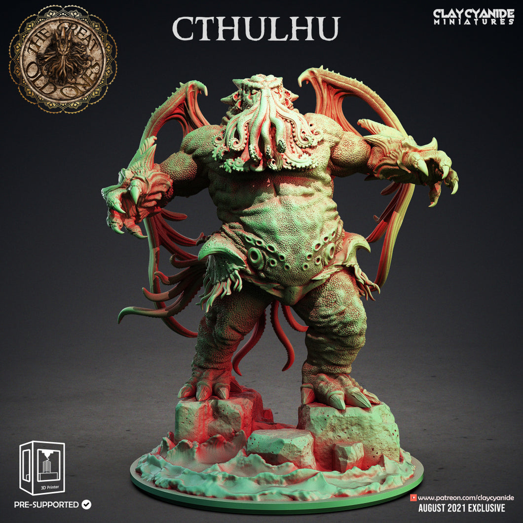 3D Printed Clay Cyanide Cthulhu Great Old Gods Ragnarok D&D