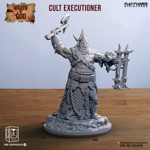 3D Printed Clay Cyanide Cult Executioner Wrath of Gods Ragnarok D&D