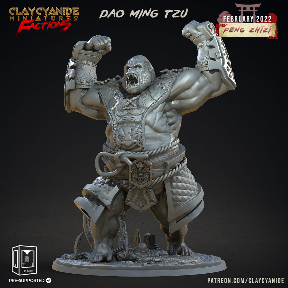 3D Printed Clay Cyanide Feng Zhizi Gorilla Men Tribes Factions Ragnarok D&D