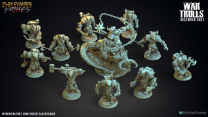 3D Printed Clay Cyanide War Trolls Tribes Factions Ragnarok D&D