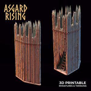 3D Printed Asgard Rising Defense Tower 28mm - 32mm Ragnarok D&D