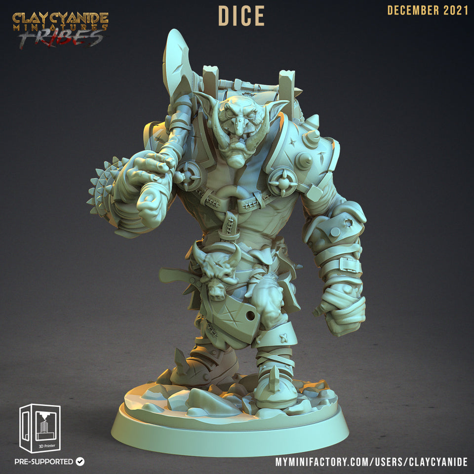 3D Printed Clay Cyanide War Trolls Tribes Factions Ragnarok D&D