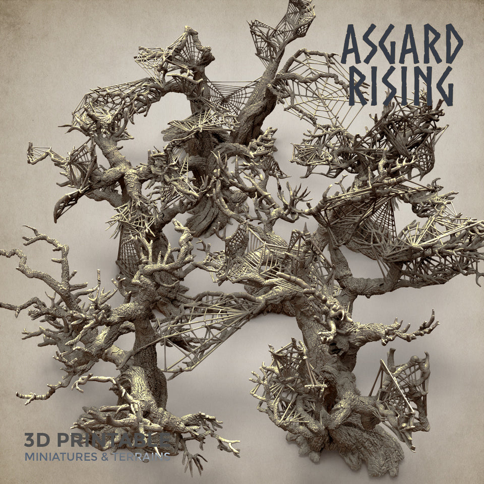 3D Printed Asgard Rising Dry Spider Forest Modular Set 32mm Ragnarok D&D - Charming Terrain