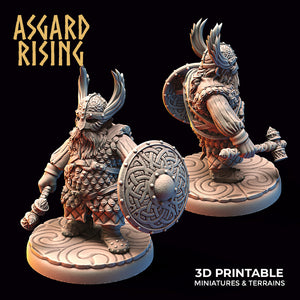 3D Printed Asgard Rising Dwarf Warrior Scale Armor Modular Warband Set 28mm - 32mm