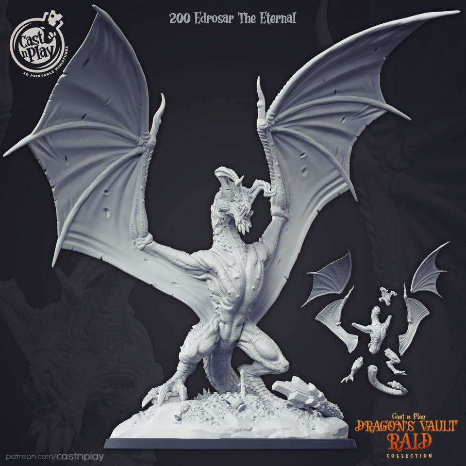 3D Printed Cast n Play Edrosdar The Eternal Dragon 28 32mm D&D