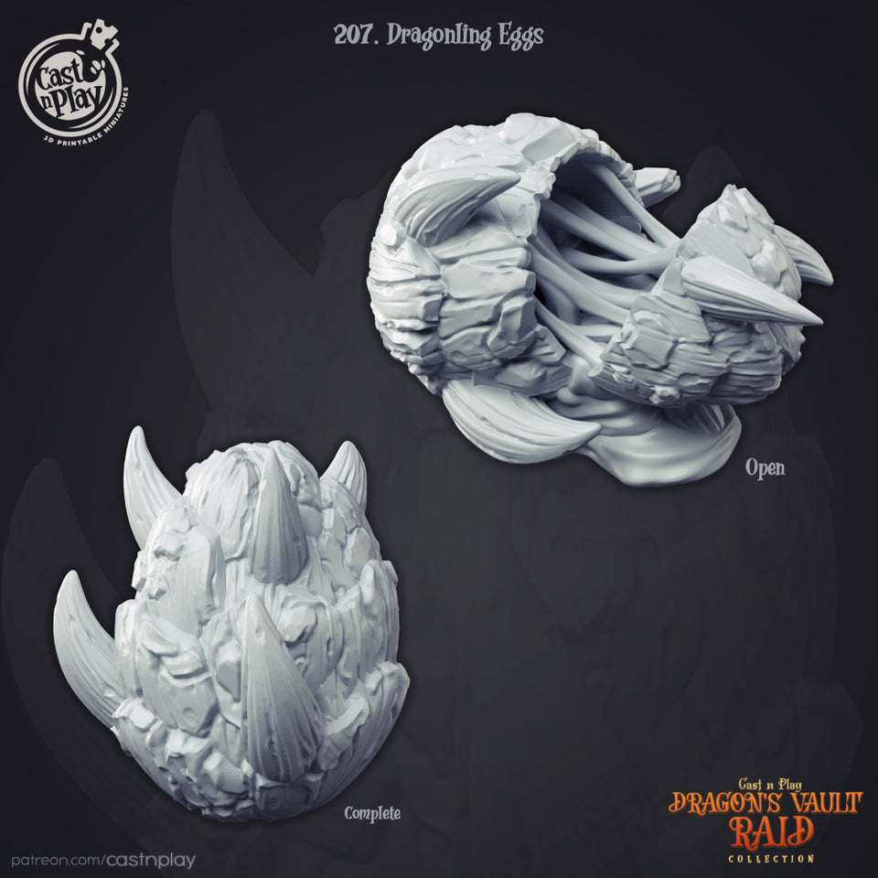 3D Printed Cast n Play Dragon Eggs Dragon's Vault 28 32mm D&D