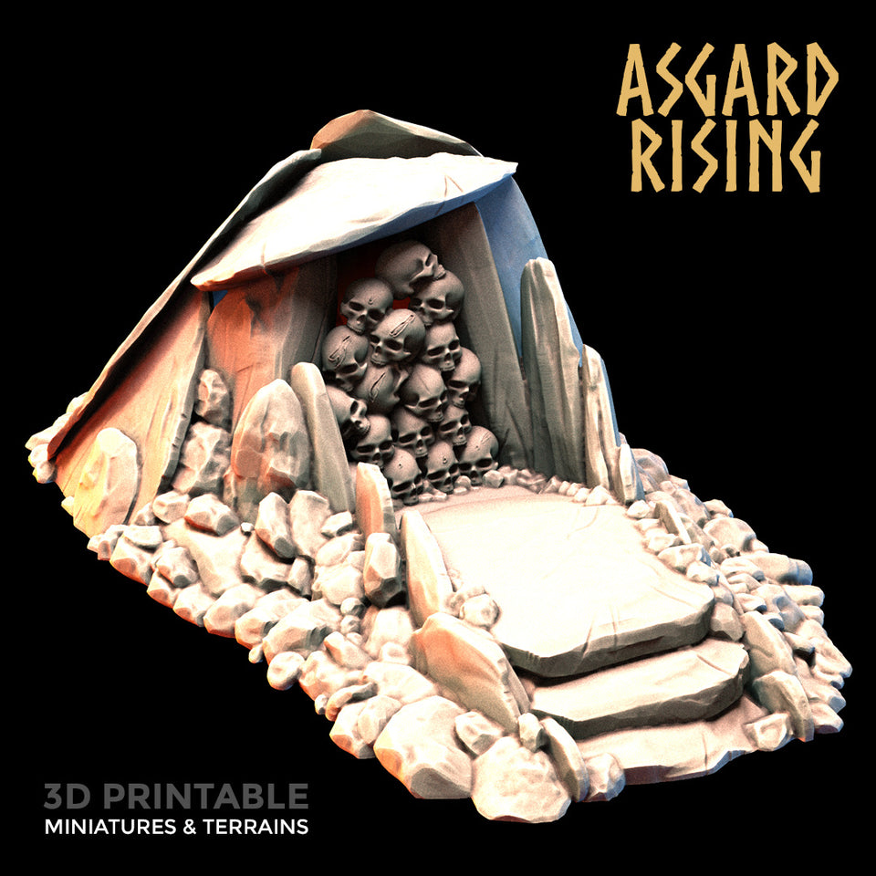3D Printed Asgard Rising Crypt Entrance 28mm-32mm Ragnarok D&D