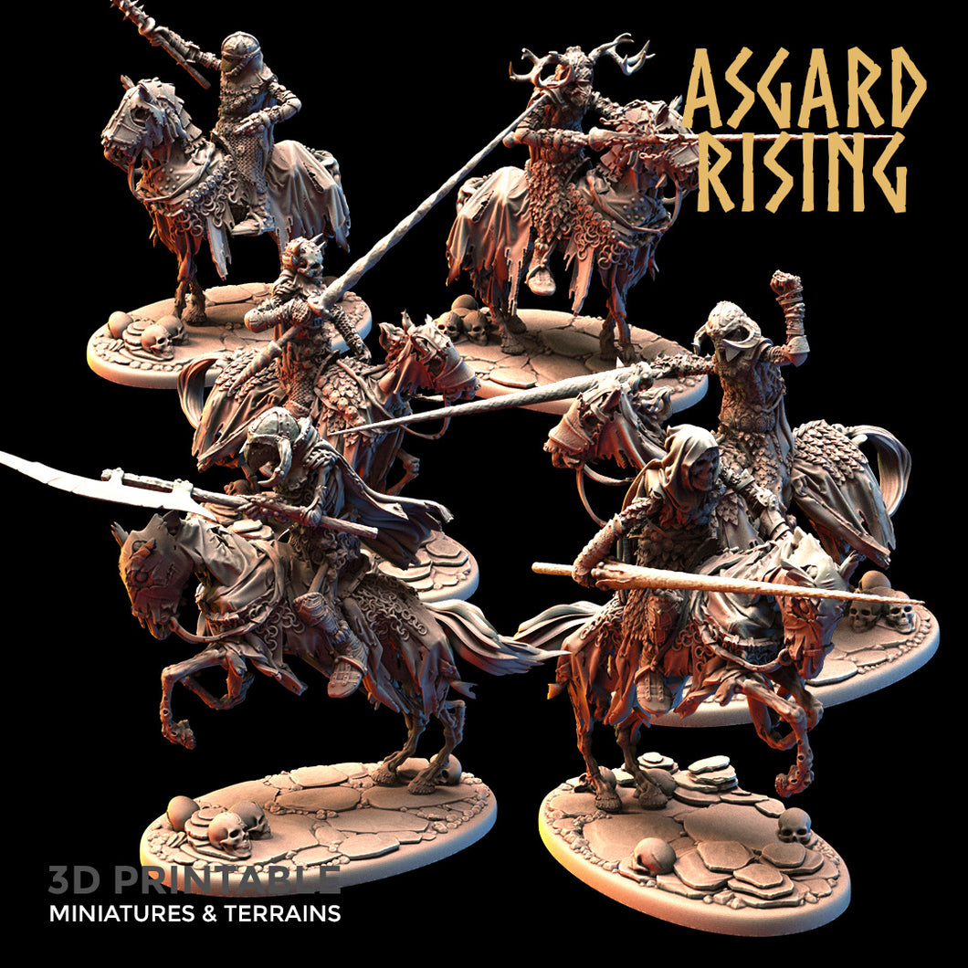 3D Printed Asgard Rising Draugr - Undead Skeleton Fallen Knights Set 28mm - 32mm