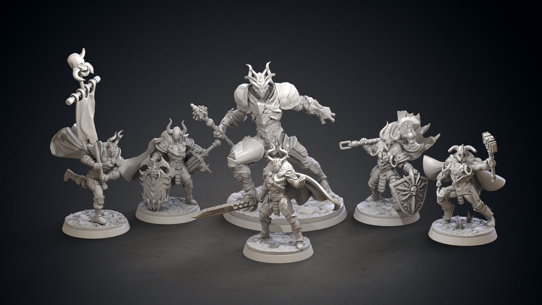 3D Printed Clay Cyanide Kupalords Deathknights Godslayers Tribes Factions Ragnarok D&D