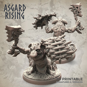 3D Printed Asgard Rising Forest Goblins Melee Set 28mm - 32mm Ragnarok D&D - Charming Terrain