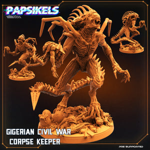 3D Printed Papsikels Cyberpunk Sci-FI Gigerian Civil War Corpse Keeper - 28mm 32mm