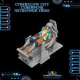 3D Printed Cyberglow City Cyberpunk Netrunner Triss Miniature  - 28mm 32mm - Charming Terrain