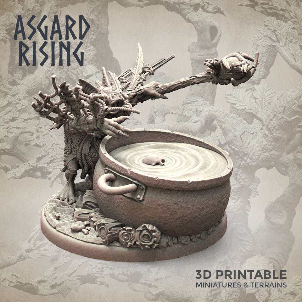 3D Printed Asgard Rising Goblin Shaman 28mm-32mm Ragnarok D&D - Charming Terrain