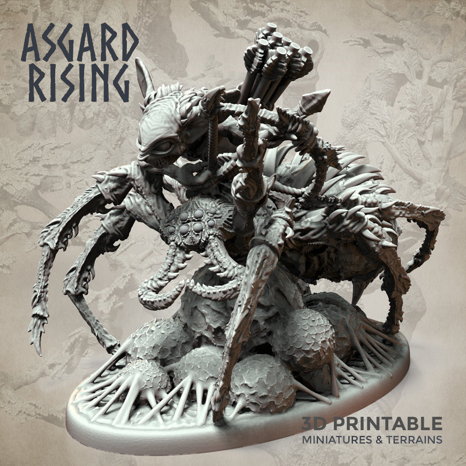 3D Printed Asgard Rising Goblin Spiders Riders Set 32mm Ragnarok D&D - Charming Terrain