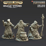 3D Printed Clay Cyanide Graeae Witches Greek Myth Gods and Goddesses Ragnarok D&D