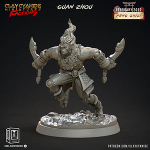 3D Printed Clay Cyanide Feng Zhizi Gorilla Men Tribes Factions Ragnarok D&D