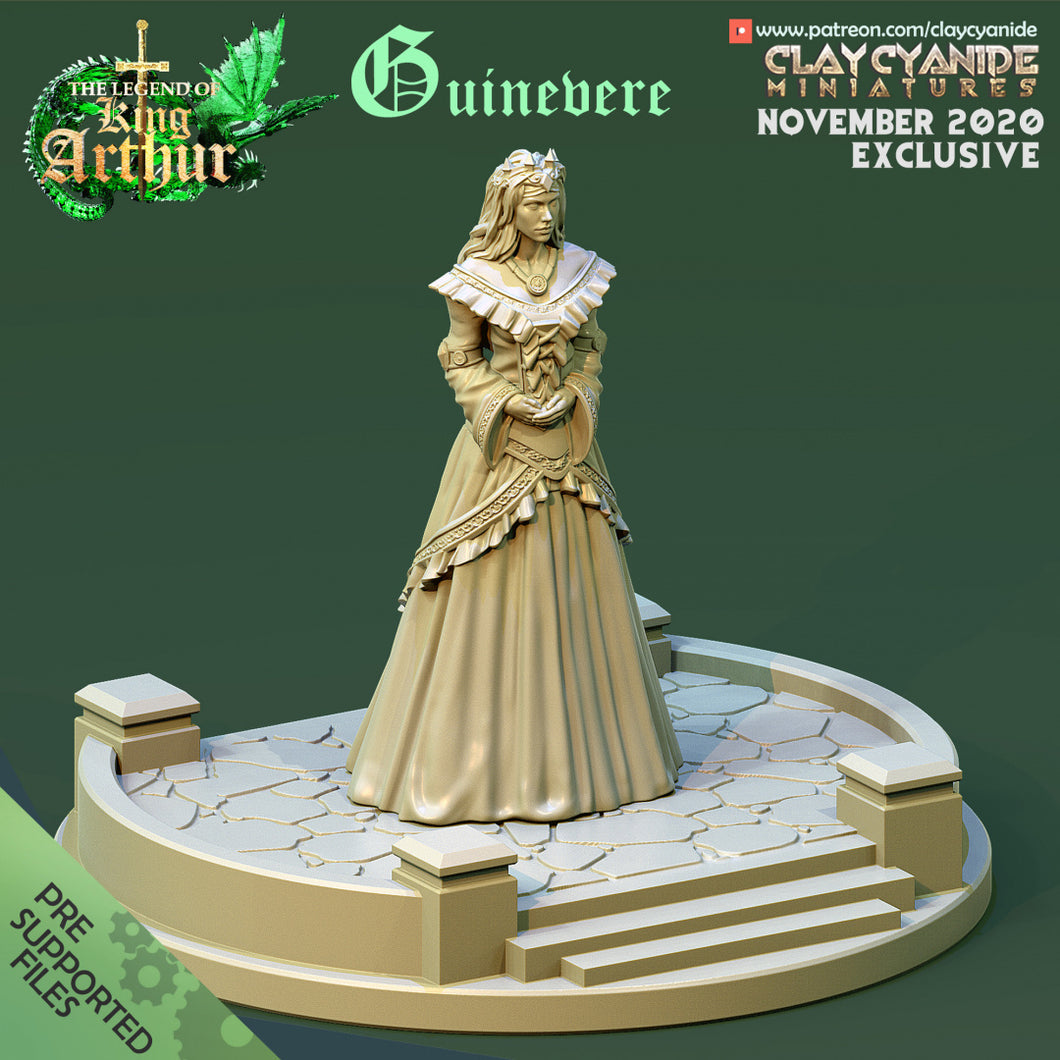 3D Printed Clay Cyanide Guinevere The Legend of King Arthur Ragnarok D&D