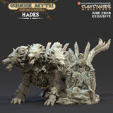 3D Printed Clay Cyanide Hades and Cerberus Greek Myth Ragnarok D&D