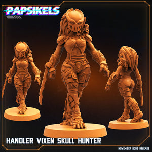 3D Printed Papsikels Cyberpunk Sci-Fi Handler Vixen Skull Hunter - 28mm 32mm