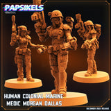 3D Printed Papsikels Cyberpunk Sci-Fi-Human Colonial Marine Medic Morgan Dallas 28mm 32mm