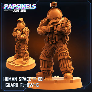 3D Printed Papsikels Sci-Fi Human Space Guard Bx Fl 0w G - 28mm 32mm
