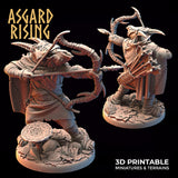 3D Printed Asgard Rising Hunter of the Mountain King 28mm - 32mm Ragnarok D&D - Charming Terrain