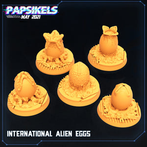 3D Printed Papsikels Cyberpunk Sci-Fi International Alien Eggs - 28mm 32mm