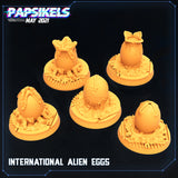 3D Printed Papsikels Cyberpunk Sci-Fi International Alien Eggs - 28mm 32mm