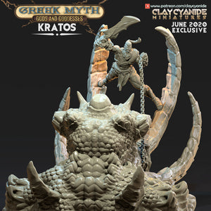 3D Printed Clay Cyanide Kratos Greek Myth Gods and Goddesses Ragnarok D&D
