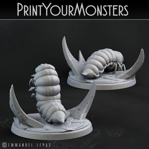 3D Printed Print Your Monsters Wasp Larva The Infernal Hive 28mm - 32mm D&D Wargaming