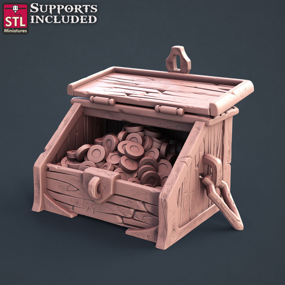 3D Printed STL Miniatures Lender Set Fantasy NPC 2 | 28 - 32mm War Gaming D&D