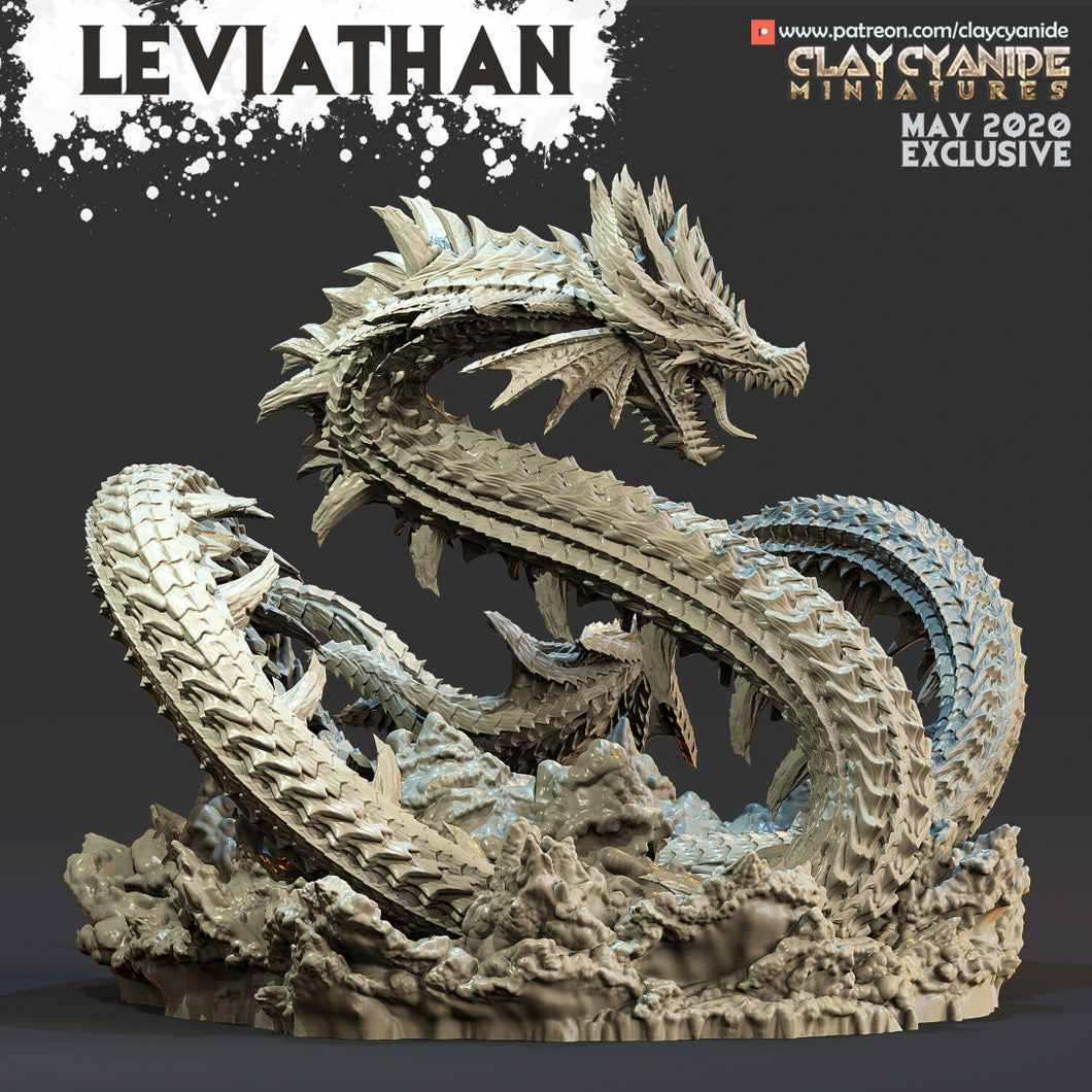 3D Printed Clay Cyanide Leviathan Sea Dragon Angels VS Demons Ragnarok D&D