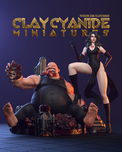 3D Printed Clay Cyanide Lust and Gluttony Deady Sins Ragnarok D&D