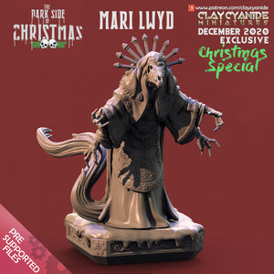 3D Printed Clay Cyanide Mari Lwyd The Dark Side of Christmas 28mm-32mm Ragnarok D&D