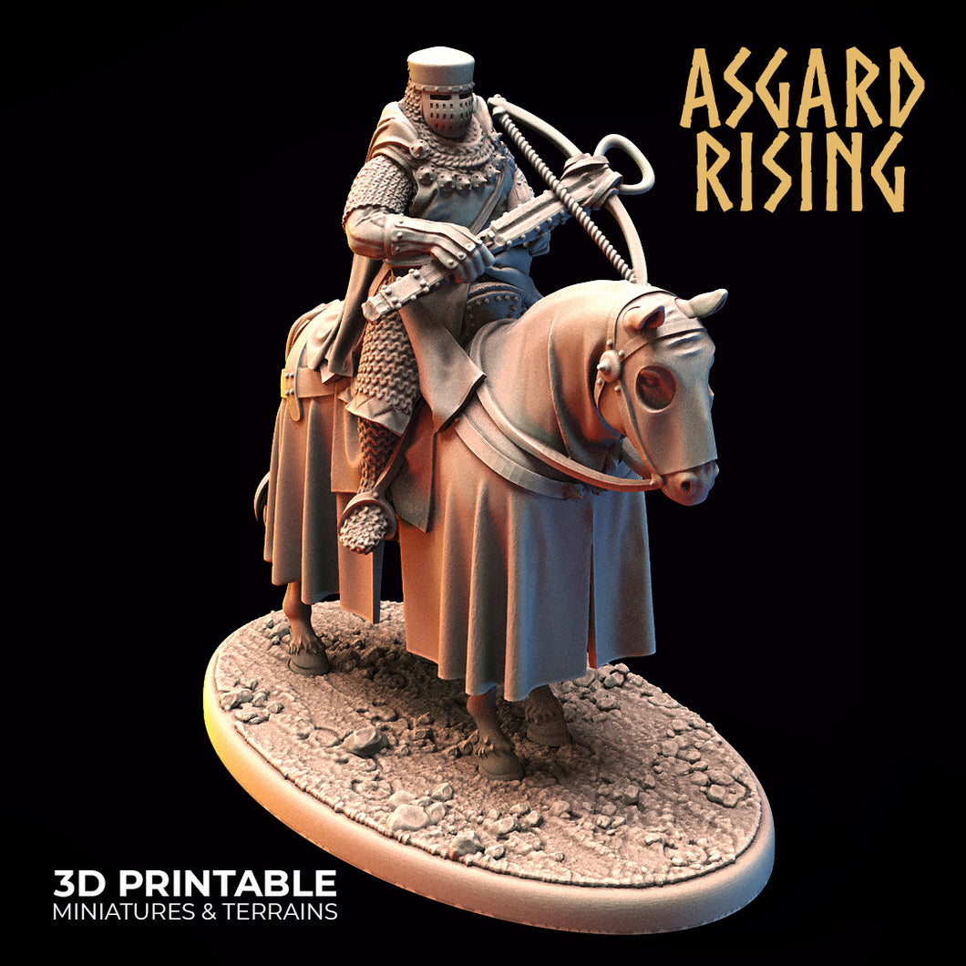 3D Printed Asgard Rising Medieval Heavy Calvary Crossbowman 32mm Ragnarok D&D - Charming Terrain