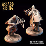 3D Printed Asgard Rising Medieval Knight Running Crossbowman 32mm Ragnarok D&D - Charming Terrain