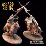 3D Printed Asgard Rising Medieval Heavy Calvary Set 28mm - 32mm Ragnarok D&D - Charming Terrain
