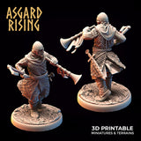 3D Printed Asgard Rising Medieval Knight Trumpeter 32mm Ragnarok D&D - Charming Terrain
