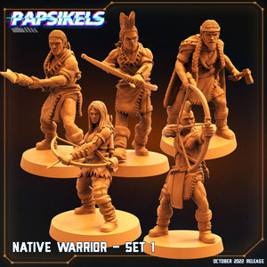 3D Printed Papsikels Cyberpunk Sci-Fi Native Warriors Set - 28mm 32mm